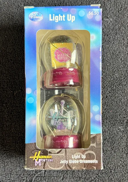 Disney Hannah Montana Light Up Jelly Globe Ornaments New in Box