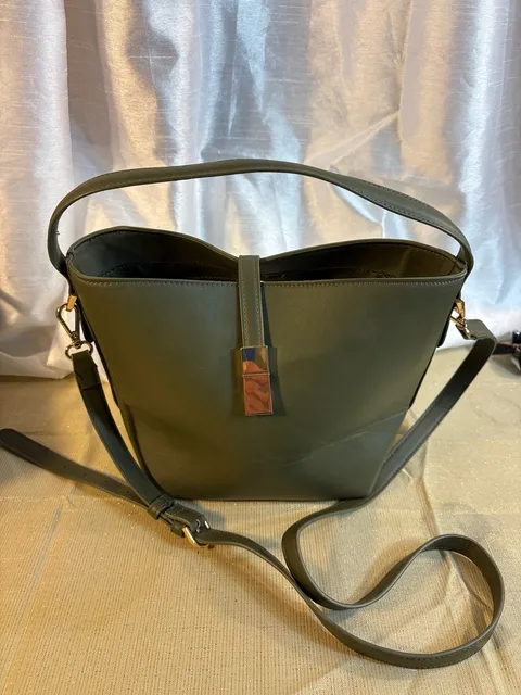 A New Day Olive Green Crossbody Bucket Bag