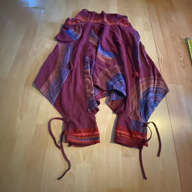 Boho Harem Pants Purple Multicolor Festival