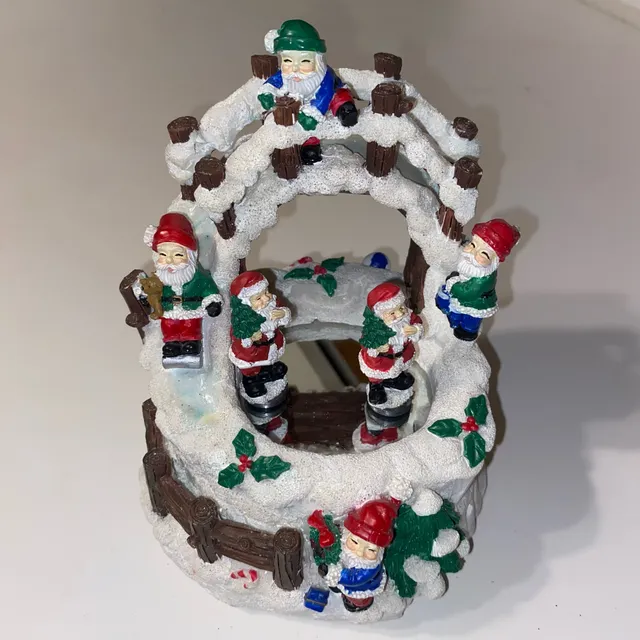 Northlight Animated Musical Santa Claus Christmas Ice Skating Scene Figurine
