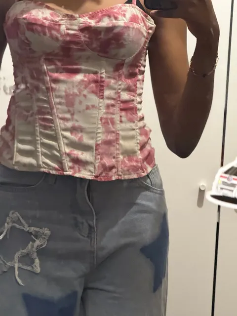 Tie-Dye Corset Top