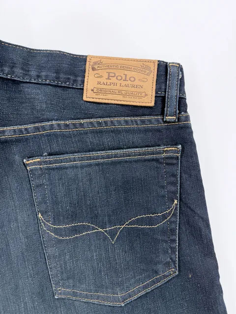 NWT Polo Ralph Lauren Stretch Slim Straight Jeans Size 34X30 Blue