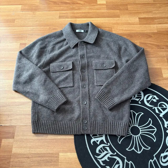 Uniqlo U Wool Cardigan Jacket Size M Brown
