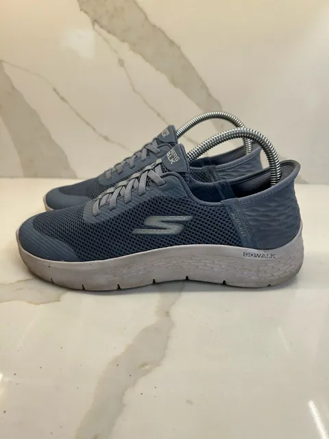 Skechers Go Walk Flex Slip-Ins Walking Shoes Blue Mesh (Size: 7.5)