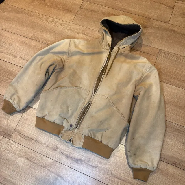 Walls Zero-Zone Canvas Hooded Work Jacket Tan Size Large Tall