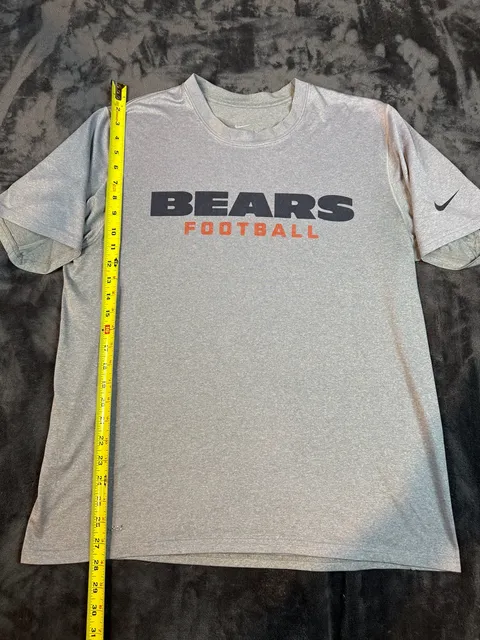 Nike Chicago Bears T-Shirt Size L Gray Dri-Fit Football NFL#161