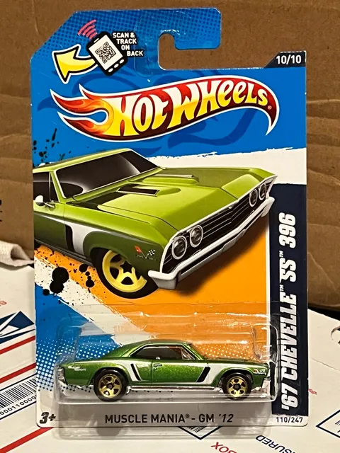 Hot Wheels '67 Chevelle SS 396 Muscle Mania '12 Green