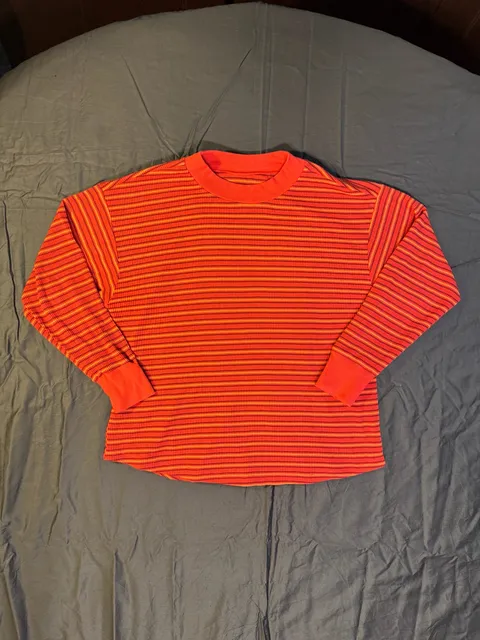 Sonoma Goods For Life Striped Thermal Long Sleeve Shirt Size M