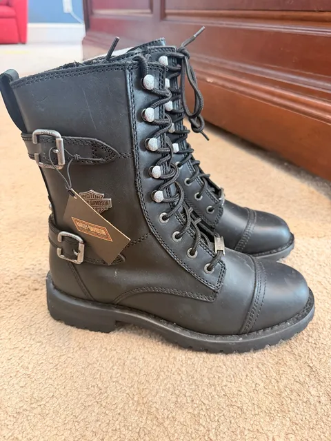 Harley-Davidson Balsa Moto Boots Size 9M Black Leather