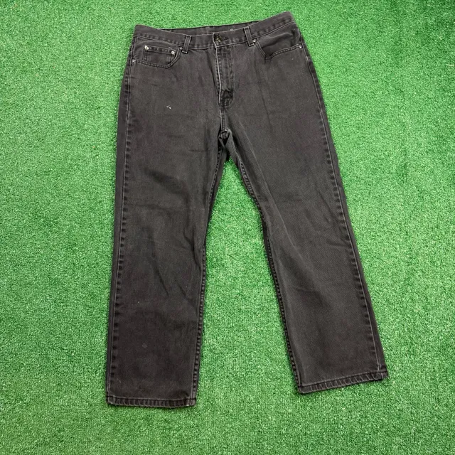 Levi's 550 Relaxed Fit Jeans 36x30 Black Denim