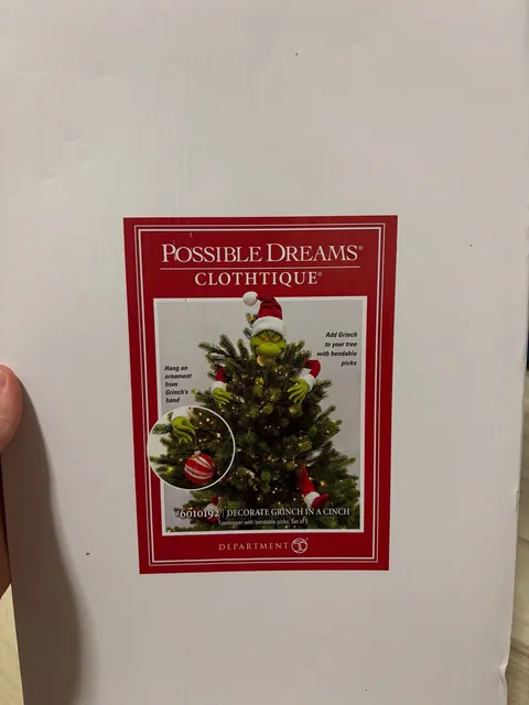 Possible Dreams Grinch In A Cinch Tree Topper