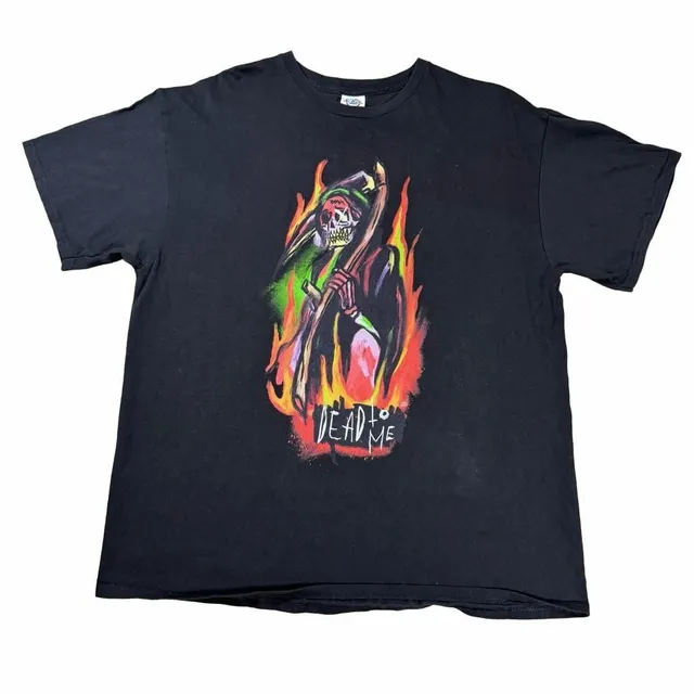 Y2K Dead To Me Grim Reaper Delta Pro Weight T-Shirt Size XL