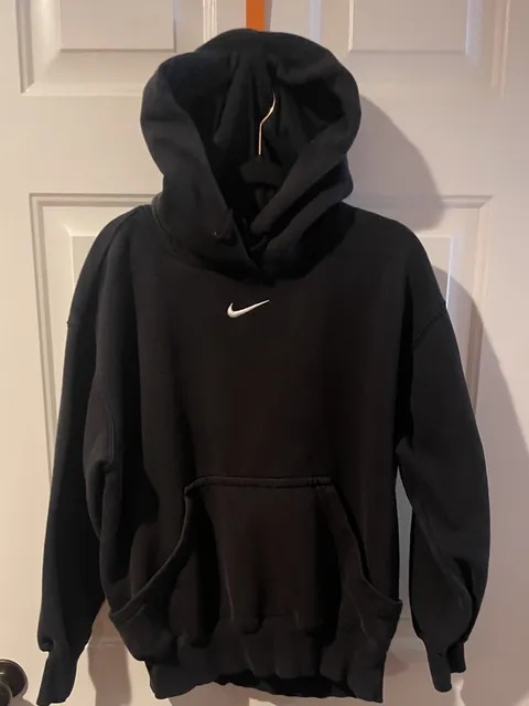 Nike Center Swoosh Hoodie Size XS Black Fleece