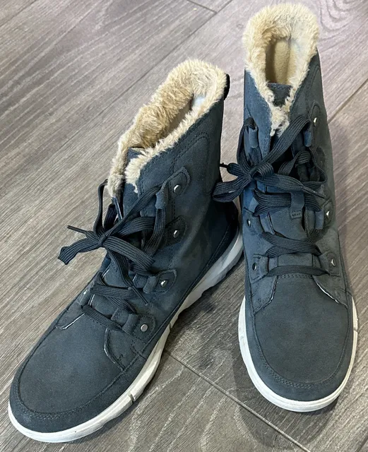 Sorel Kinetic Lace Waterproof Boots Grey Suede