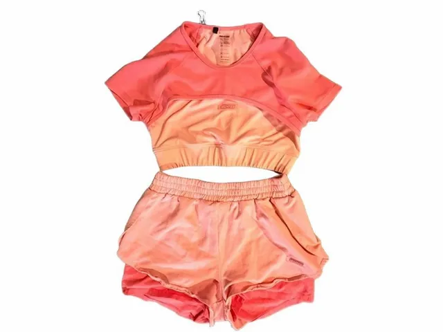 Bo+Tee Matching Set Top And Shorts Size XL Orange Athletic Lounge