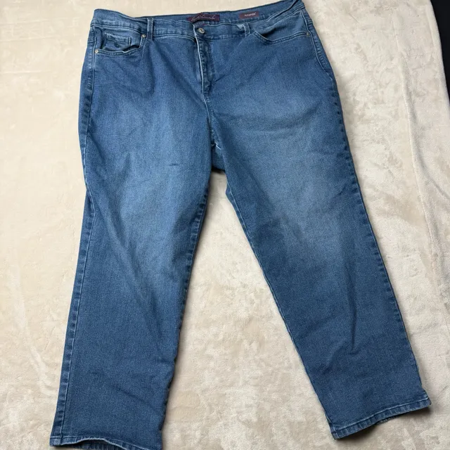 Gloria Vanderbilt Amanda Jeans Size 20WS Blue High Rise Straight Denim