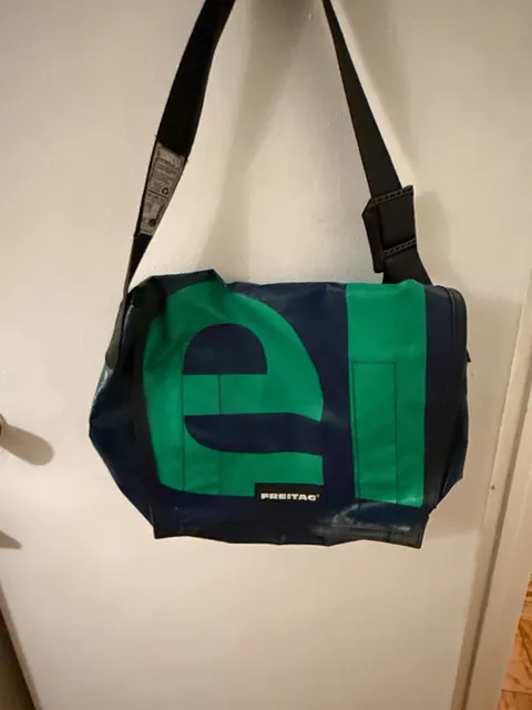 Freitag Messenger Bag Blue Green Recycled Truck Tarp