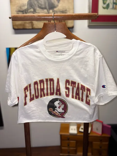 Champion Florida State University T-Shirt Size S Custom Crop