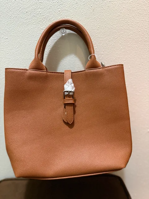 Bostanten Satchel Bag Brown Vegan Leather Crossbody Handbag