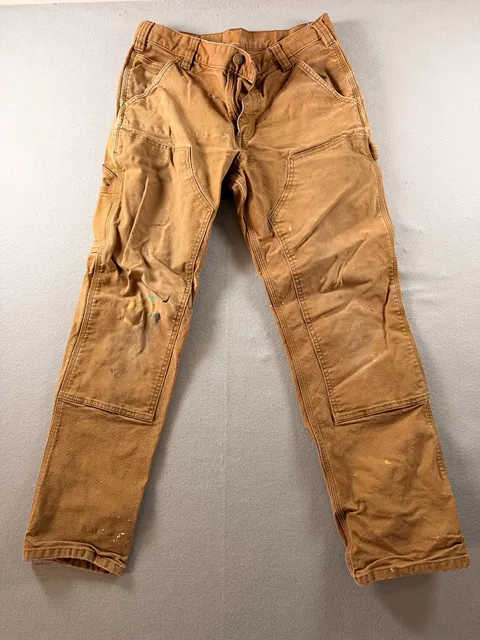Carhartt Double Knee Work Pants Size 31x30 Brown Duck Carpenter Utility