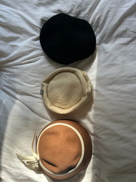 Frederick & Nelson Vintage Black Wool Felt Pillbox Hat