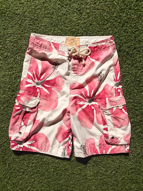 Hollister Cargo Board Shorts Pink Floral