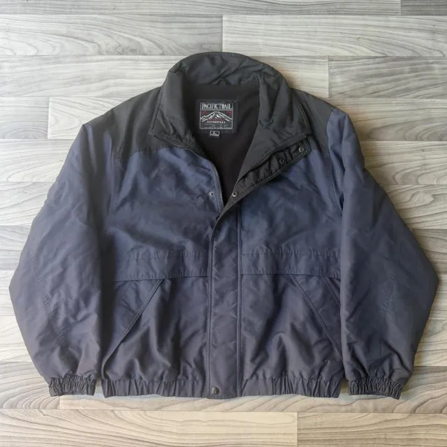 Pacific Trail Y2K Outdoor Bomber Jacket Size L Navy Blue