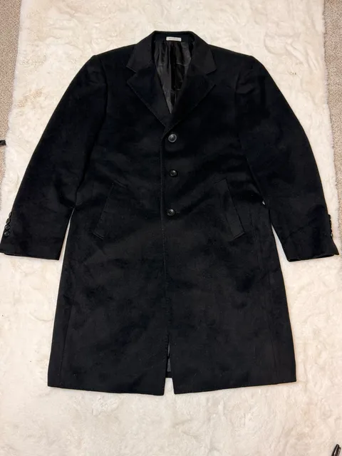 Giorgio Armani Wool Cashmere Overcoat Black