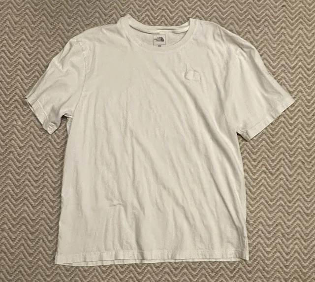 The North Face Logo T-Shirt Size L Cream Cotton