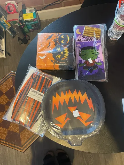 Halloween Party Supplies Set Napkins Plates Bags