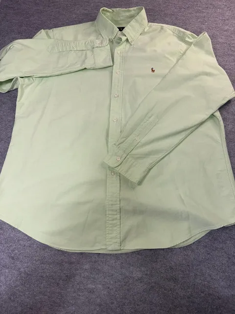 Ralph Lauren Men’s XL Light Green Oxford Button-Down Shirt – Long Sleeve