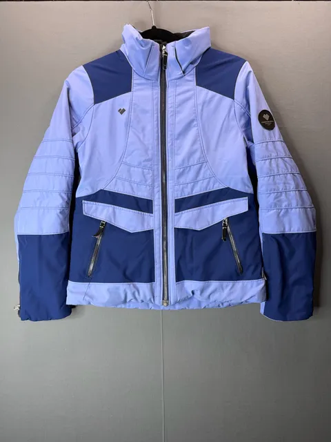 Obermeyer Rayla Insulated Ski Jacket Teen L 14-16 Blue Purple Snow