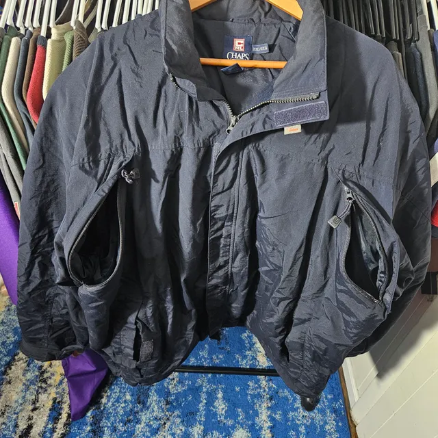 Chaps Ralph Lauren Jacket XXL Navy Blue Full Zip Windbreaker