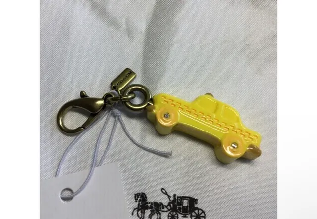 Coach Taxi Cab Bag Charm Key Ring Yellow CCX71 New with Tags