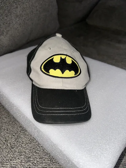 DC Comics Batman Hat OSFM Black Grey Baseball Cap