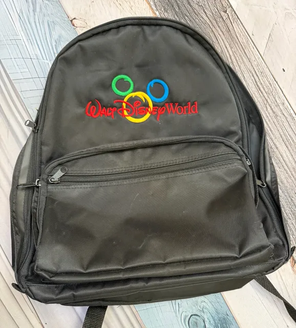 Walt Disney World Embroidered Logo Black Backpack