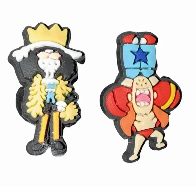 One Piece Brook & Franky Anime Shoe Charms – Set of 2