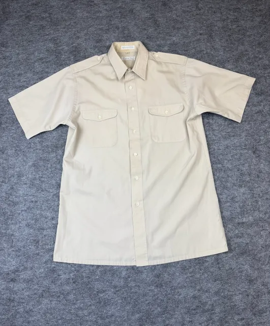 Christian Dior Short Sleeve Button Up Shirt Size M Tan