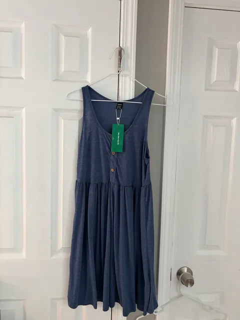 SHEIN Button Front A-Line Dress