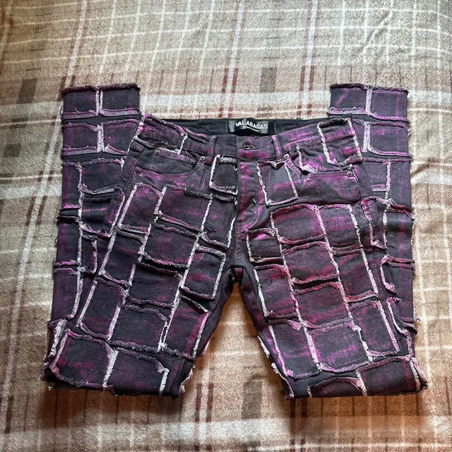 Valabasas Metallic Purple Stacked Jeans Size 30