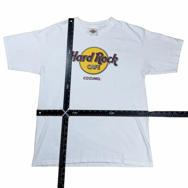 Vintage Hard Rock Cafe Cozumel T-Shirt White Graphic Tee Size L