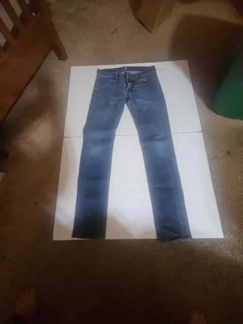 7 For All Mankind Skinny Jeans Size 26 Blue Denim