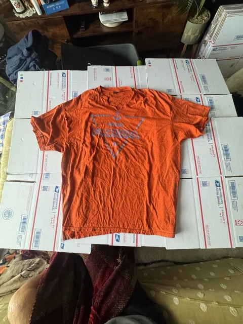 Gildan Heavy Cotton Nautical Florida T-Shirt Size 2XL Orange