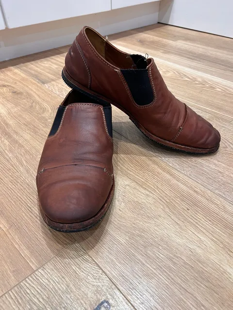 Timberland Boot Company Wodehouse Slip-On Brown Leather Shoes Men’s 9 Fair