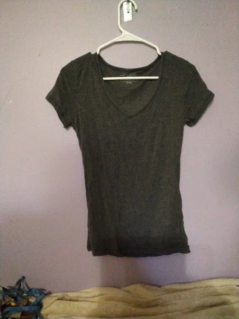 Victoria's Secret V-Neck T-Shirt One Size Grey