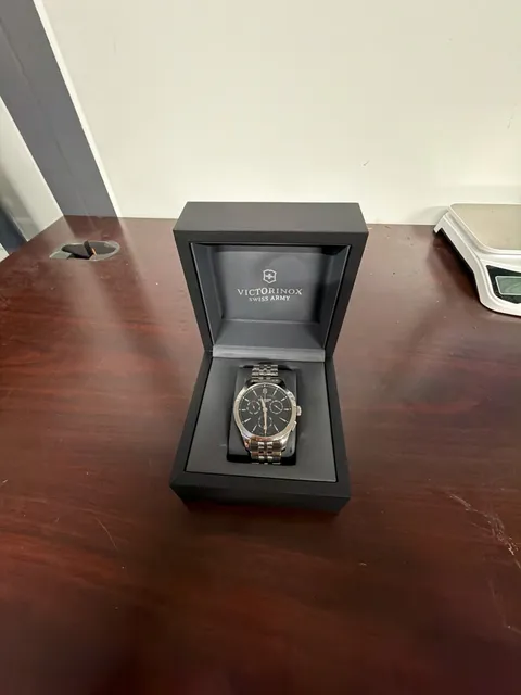 Victorinox Swiss Army Alliance Chronograph Stainless Steel Black Dial,