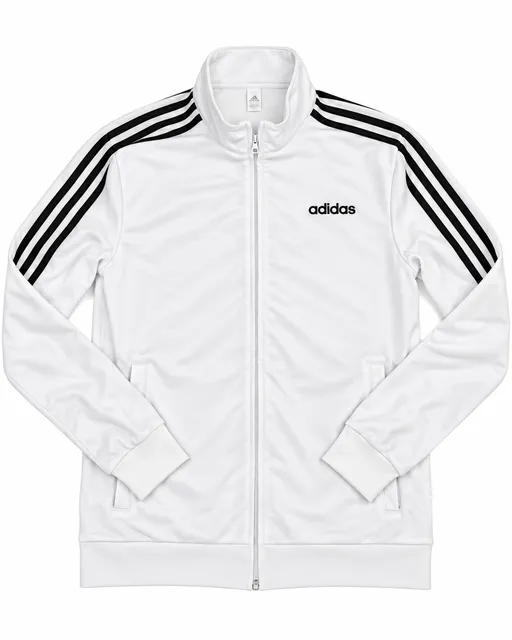 Adidas Primegreen Track Jacket Size M White Black Full Zip