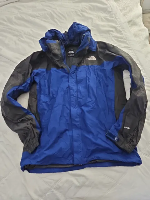 The North Face Hyvent Jacket Size M Blue Gray Hooded