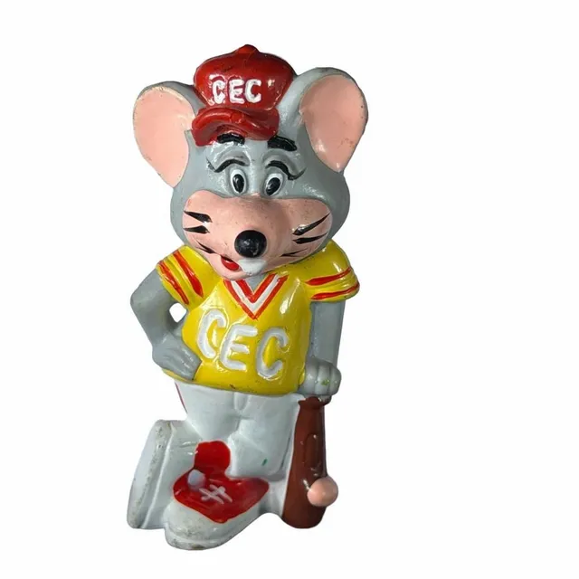 Vintage 1986 Chuck E Cheese Baseball Player ShowBiz Pizza Time cec pvc Figure