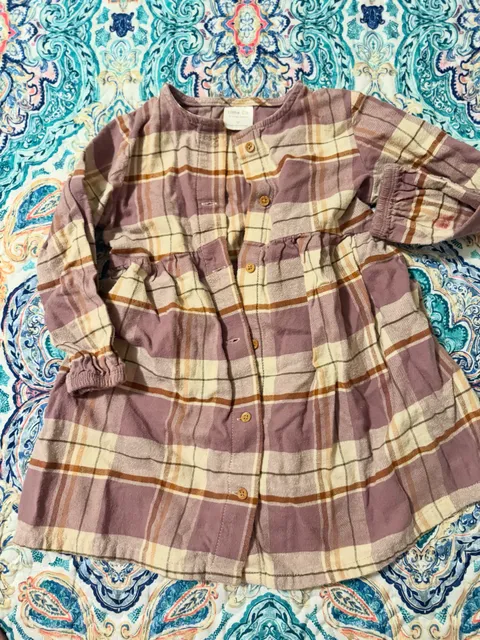 Lauren Conrad Girls 5T plaid flannel dress